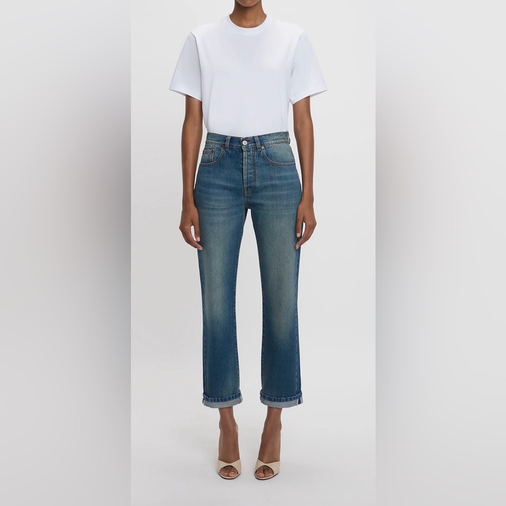 Victoria Beckham “The Victoria “ Ankle Jeans - mid rise ankle straight